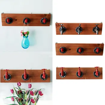 Industrial Shabby Chic Style Hanger Rack Coat Robe Hooks Decorative Wooden Wall Rack with 3 Hooks
Industrial Shabby Chic Style Hanger Rack Coat Robe Hooks Decorative Wooden Wall Rack with 3 Hooks