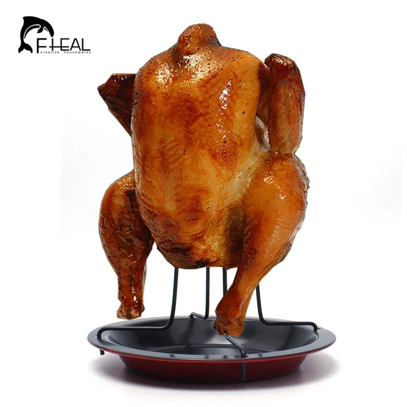 FHEAL Chef's select Carbon Steel Chicken Roaster Rack with Bowl Non-Stick Pans BBQ Accessories Barbecue Grilling Cooking Tools
FHEAL Chef's select Carbon Steel Chicken Roaster Rack with Bowl Non-Stick Pans BBQ Accessories Barbecue Grilling Cooking Tools