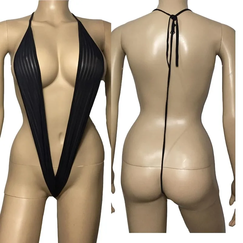 Sexy See Through Stripe Plunge Deep V Teddy Onesie with G-String Bikini Back Role Play Crotchless Lingerie Fantasy Costume
Sexy See Through Stripe Plunge Deep V Teddy Onesie with G-String Bikini Back Role Play Crotchless Lingerie Fantasy Costume