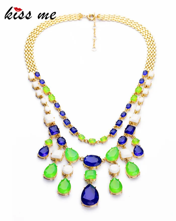 KISS ME Green & Blue Water Drop Maxi Choker Necklace New Popular Short Statement Necklace Women Jewelry
KISS ME Green & Blue Water Drop Maxi Choker Necklace New Popular Short Statement Necklace Women Jewelry