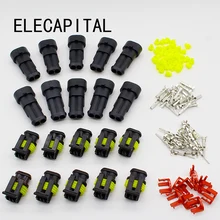 Promoção! 10 kit 2 pinos maneira impermeável fio elétrico conector plug(China)