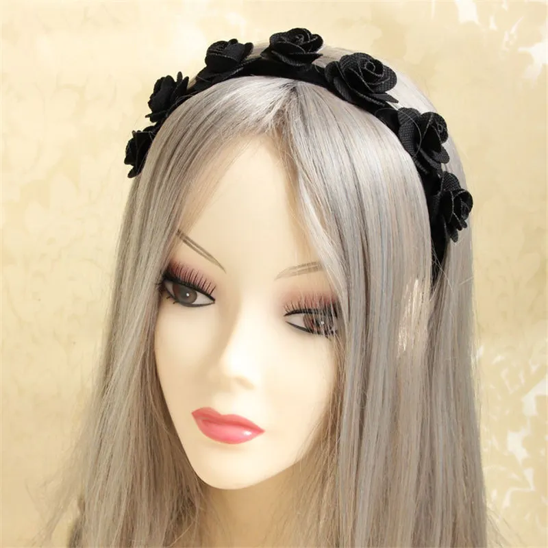 Haimeikang Halloween Black rose flower headband for women wreath retro hair band female headband creative hair accessories
Haimeikang Halloween Black rose flower headband for women wreath retro hair band female headband creative hair accessories