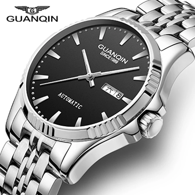 Stainless Steel Waterproof Male Clock GUANQIN Brand Watch Men Automatic Mecanic Wrist Watch Wristwatch Relogio Masc
Stainless Steel Waterproof Male Clock GUANQIN Brand Watch Men Automatic Mecanic Wrist Watch Wristwatch Relogio Masc