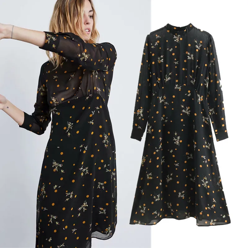 hot sale fashion women chic vintage print a line dress long sleeve turtlneck female mid dress elegant style femininos vestidos
hot sale fashion women chic vintage print a line dress long sleeve turtlneck female mid dress elegant style femininos vestidos
