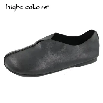 Loafers Woman Flats Black/Gray/Red/Khaki Slip on Ballet Flats Genuine Leather Round toe Women Flat Shoes Summer Footwear
Loafers Woman Flats Black/Gray/Red/Khaki Slip on Ballet Flats Genuine Leather Round toe Women Flat Shoes Summer Footwear