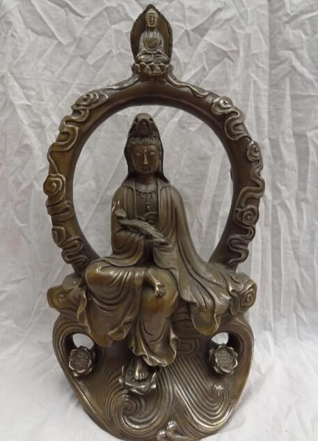 JP S0608 19" Chinese Bronze Paradise Shakyamuni Buddha Lotus RuYi Kwan-Yin GuanYin Statue
JP S0608 19" Chinese Bronze Paradise Shakyamuni Buddha Lotus RuYi Kwan-Yin GuanYin Statue