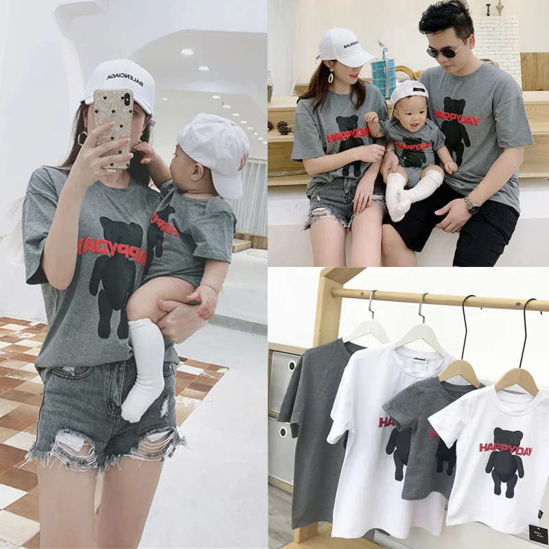 Spring and Summer 2019 New Printed Cotton Short Sleeve T-shirt Parents and Children's Baby Suit Connection for Boys Girls
Spring and Summer 2019 New Printed Cotton Short Sleeve T-shirt Parents and Children's Baby Suit Connection for Boys Girls