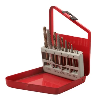 10pcs Damaged Screw Extractor Drill Bits Guide Set Broken Bolt Stud Remover Tools With Iron Box High Quality
10pcs Damaged Screw Extractor Drill Bits Guide Set Broken Bolt Stud Remover Tools With Iron Box High Quality