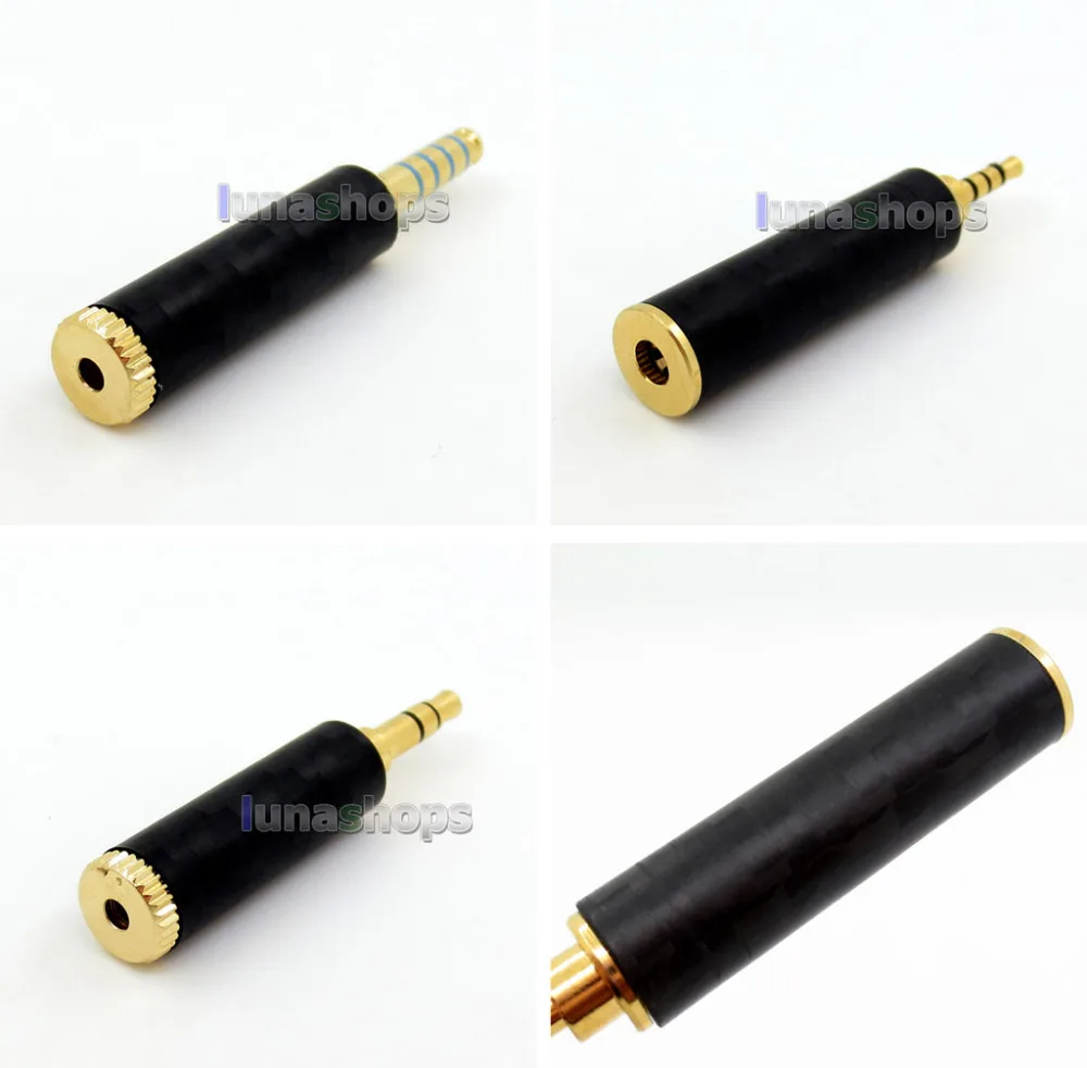 Carbon Barrel 3.5mm 2.5mm 4.4mm Balanced Male To Female Converter Headphone Earphone Audio TRRS Adapter LN006009 | Электроника