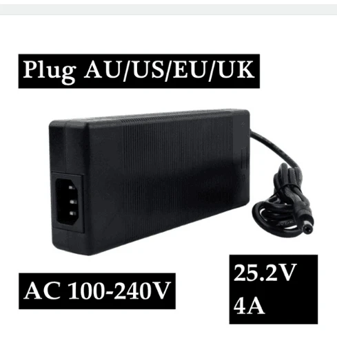 25.2V 4A 25.2v4a lithium li-ion battery charger for 6 Series 21.6V 22.2V 24V lithium li-ion Li-polymer battery pack good quality
25.2V 4A 25.2v4a lithium li-ion battery charger for 6 Series 21.6V 22.2V 24V lithium li-ion Li-polymer battery pack good quality