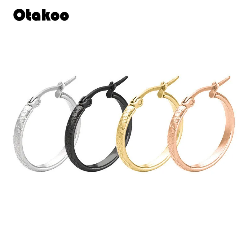 Otakoo Brand Earrings For Women Fashion Jewelry Gift Wholesale Trendy 4 Colors Gold Color Stainless Steel Hoop Earrings
Otakoo Brand Earrings For Women Fashion Jewelry Gift Wholesale Trendy 4 Colors Gold Color Stainless Steel Hoop Earrings