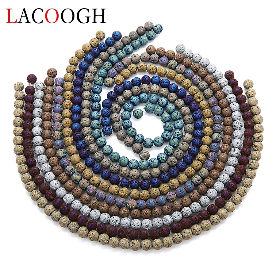 New Wholesale Natural Stone Loose Lava Spacer Beads Volcanic Beads Gold Silver Color 4mm 6mm 8mm 10mm for DIY Jewelry Findings
New Wholesale Natural Stone Loose Lava Spacer Beads Volcanic Beads Gold Silver Color 4mm 6mm 8mm 10mm for DIY Jewelry Findings