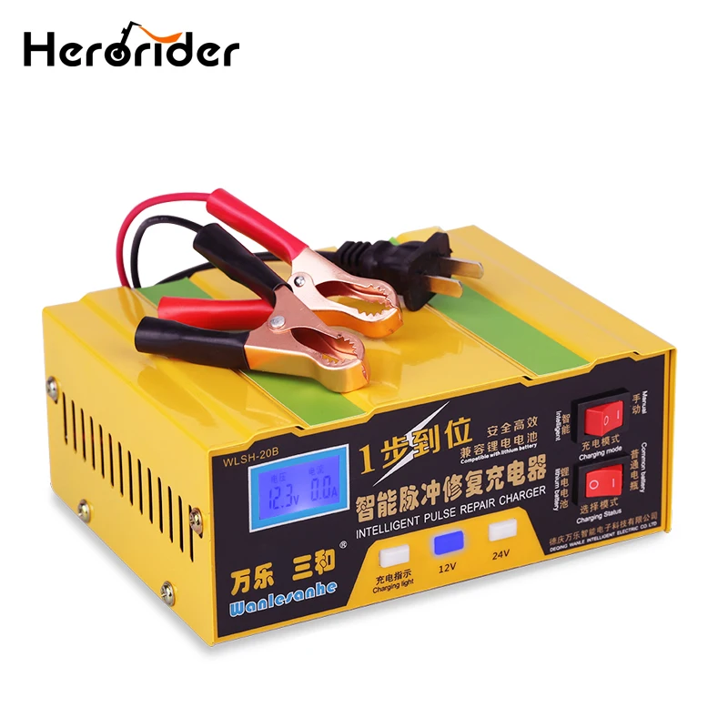 110v/220v To 12V 24V Charger For Car Battery Intelligent Full Automatic Car Motorcycle Scooter Battery Charger Pulse Repair Type
110v/220v To 12V 24V Charger For Car Battery Intelligent Full Automatic Car Motorcycle Scooter Battery Charger Pulse Repair Type