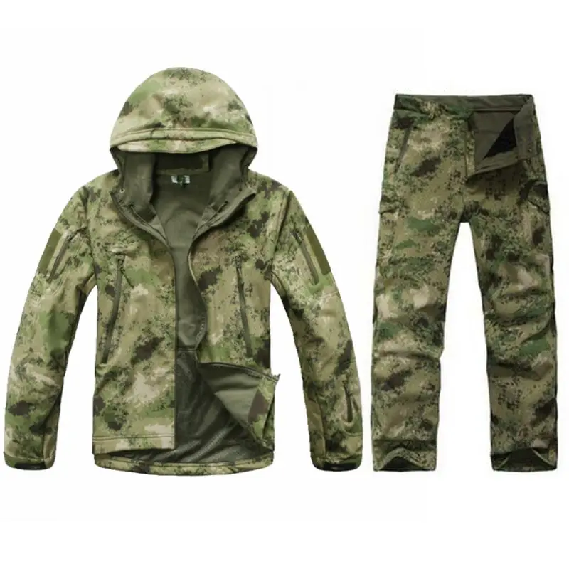 

Men Sharkskin Tactical Sets Army Military Hunting Suits Outdoor Waterproof Windproof Jacket Or Pants Climbing Hiking Clothes