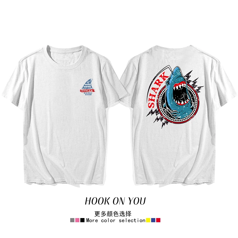 2018 Mens Hip Hop T-Shirt Shark Back Printed T shirt Streetwear Casual Creative Summer White tees Short Sleeve Cotton Fashion
2018 Mens Hip Hop T-Shirt Shark Back Printed T shirt Streetwear Casual Creative Summer White tees Short Sleeve Cotton Fashion