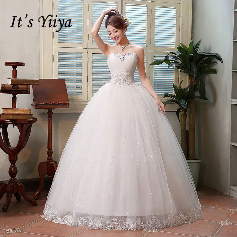 Summer Real Photo New 2017 Strapless Sequins Wedding Dresses Cheap Princess Floor Length Bride Frocks Vestidos De Novia HS122
Summer Real Photo New 2017 Strapless Sequins Wedding Dresses Cheap Princess Floor Length Bride Frocks Vestidos De Novia HS122