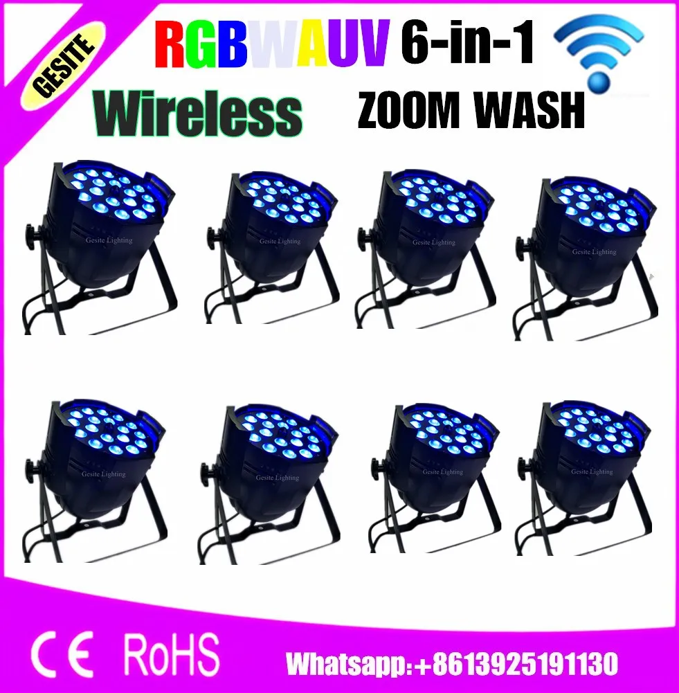 8 шт./лот беспроводной светодиодный светильник 18x18 Вт RGBWA UV 6 в 1 Zoom Par Light
8 шт./лот беспроводной светодиодный светильник 18x18 Вт RGBWA UV 6 в 1 Zoom Par Light