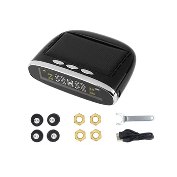 New Solar TPMS Car Tire Pressure Monitor System LCD Display 4 Internal / External Sensor Temperature Warning tire pressure
New Solar TPMS Car Tire Pressure Monitor System LCD Display 4 Internal / External Sensor Temperature Warning tire pressure