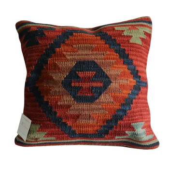 Southern Star Kilim Manual Weave Pure Wool Pillow Cushion Red Blue Classic Geometry Pattern Continuous System
Southern Star Kilim Manual Weave Pure Wool Pillow Cushion Red Blue Classic Geometry Pattern Continuous System
