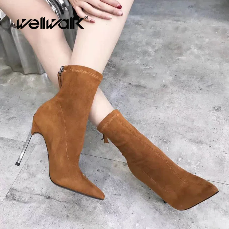 High Heel Ankle Boots Women Ins Hot Botines Mujer Short Winter Boots Ladies Pointed Toe Chelsea Dress Booties Autumn 
High Heel Ankle Boots Women Ins Hot Botines Mujer Short Winter Boots Ladies Pointed Toe Chelsea Dress Booties Autumn