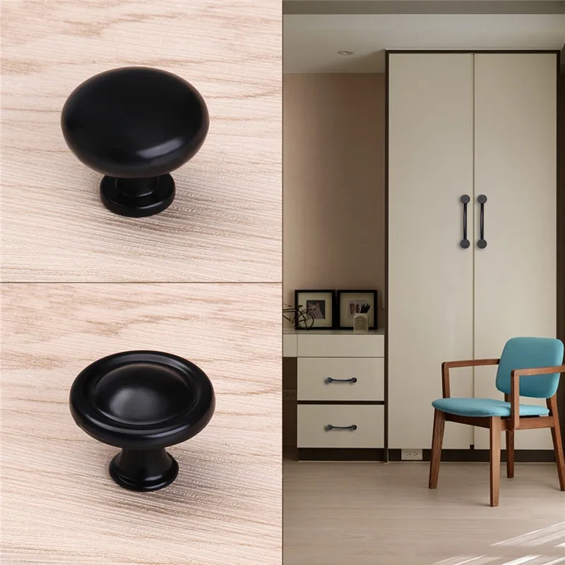 Black Simple Zinc Alloy Cupboard Pull Single Hole Drawer Kitchen Round Knobs for Furniture Hardware Cabinet Wardrobe Door Handle
Black Simple Zinc Alloy Cupboard Pull Single Hole Drawer Kitchen Round Knobs for Furniture Hardware Cabinet Wardrobe Door Handle