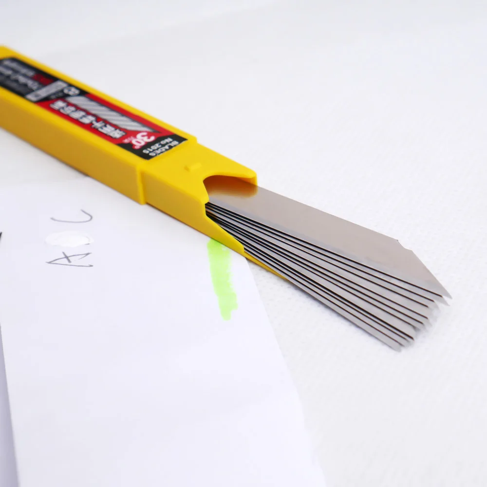 10 Pcs Office Supplies Utility Knife Refill Blades Alloy Steel Replaceable Blades Cutting Blades For Utility Knife
10 Pcs Office Supplies Utility Knife Refill Blades Alloy Steel Replaceable Blades Cutting Blades For Utility Knife