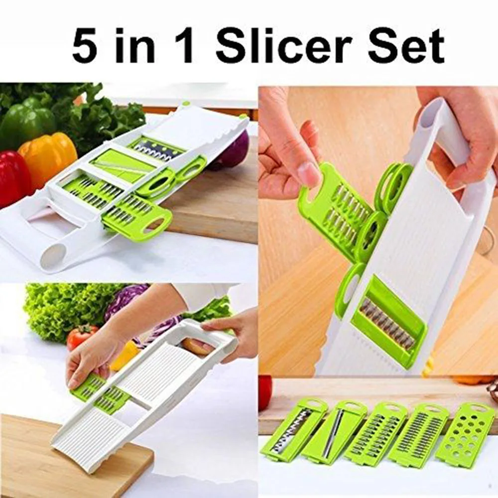 Creative 5 in 1 Adjustable Mandoline Vegetable Fruit Slicer Dicer Chopper Nicer Grater Tools CN
Creative 5 in 1 Adjustable Mandoline Vegetable Fruit Slicer Dicer Chopper Nicer Grater Tools CN