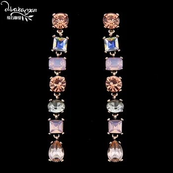 Dvacaman Brand 2017 Champagne Crystal Long Drop Earrings Women Ladies Handmde Rhinestone Dangle Earrings Wholesale Factory M33
Dvacaman Brand 2017 Champagne Crystal Long Drop Earrings Women Ladies Handmde Rhinestone Dangle Earrings Wholesale Factory M33