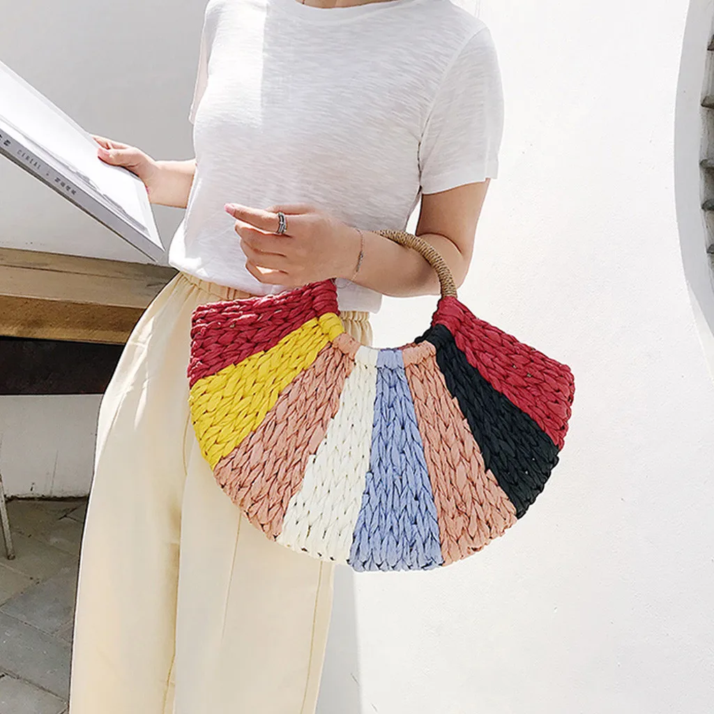 Women Handbag Summer Beach Bag Rattan Woven Handmade Knitted Straw Large Capacity Totes Leather Women Shoulder Bag Bohemia New
Women Handbag Summer Beach Bag Rattan Woven Handmade Knitted Straw Large Capacity Totes Leather Women Shoulder Bag Bohemia New
