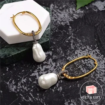 2019 High Fashion Dubai Jewelry Gold Color Dangle Baroque Pearl Stone Tassel Earrings Brand Bijoux Femme Spring New Design
2019 High Fashion Dubai Jewelry Gold Color Dangle Baroque Pearl Stone Tassel Earrings Brand Bijoux Femme Spring New Design