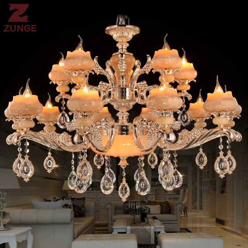 Modern LED luxury Crystal Chandelier Lights Z241 in the Living Room large lighting fixtures lampadari Natural jade lampshade
Modern LED luxury Crystal Chandelier Lights Z241 in the Living Room large lighting fixtures lampadari Natural jade lampshade