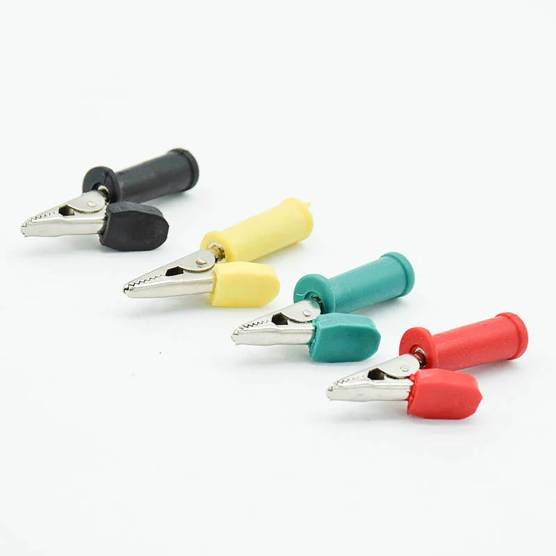 4PCS/LOT Full Insulated Crocodile Alligator Clips With 4mm Socket Banana Jack Test Clamp Wire Clip
4PCS/LOT Full Insulated Crocodile Alligator Clips With 4mm Socket Banana Jack Test Clamp Wire Clip