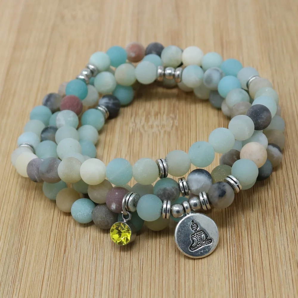 Women`s Bracelet Matte Frosted Amazonite Beads Natural Stone Buddha Birthstone Charm Yoga Bracelet 108 Mala Dropshipping
Women`s Bracelet Matte Frosted Amazonite Beads Natural Stone Buddha Birthstone Charm Yoga Bracelet 108 Mala Dropshipping