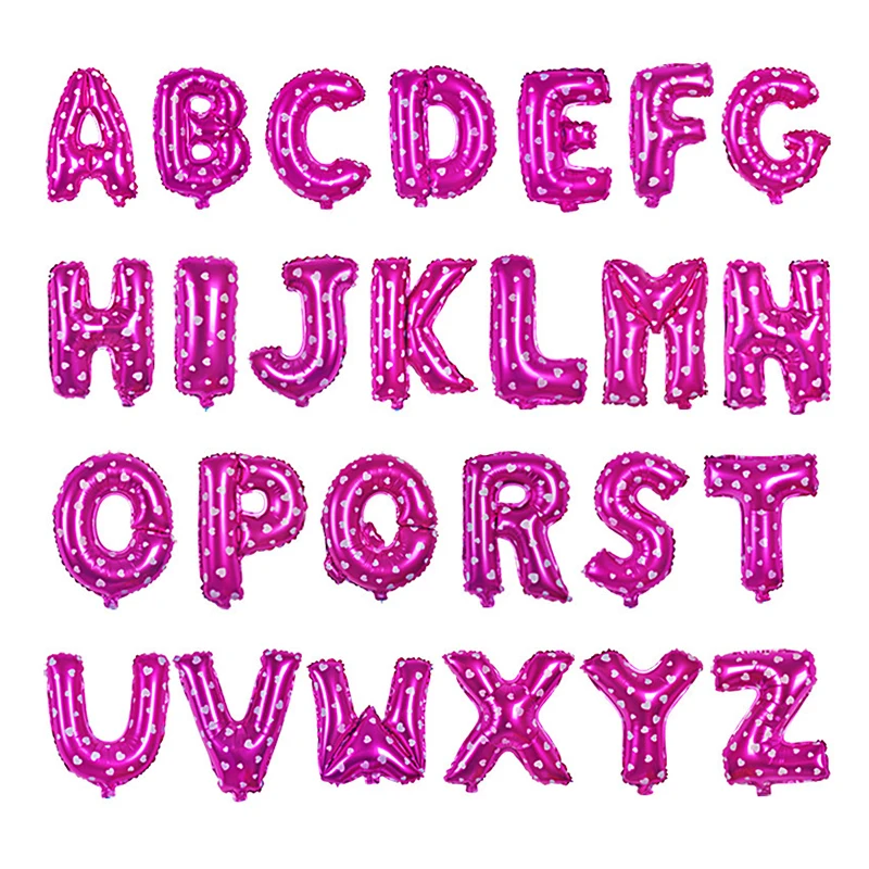 1pcs 16 inch Pink Aluminum Foil Balloon Letter Heart Balloons Children Birthday Party Wedding Decoration
1pcs 16 inch Pink Aluminum Foil Balloon Letter Heart Balloons Children Birthday Party Wedding Decoration
