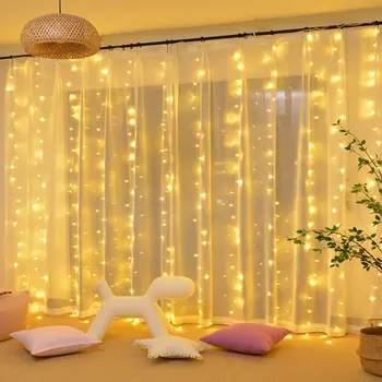 3*3M LED Fairy Light Christmas LED String Light 304 led Indoor Curtain Icicle Lamp for Wedding Holiday Party Decoration Garland
3*3M LED Fairy Light Christmas LED String Light 304 led Indoor Curtain Icicle Lamp for Wedding Holiday Party Decoration Garland