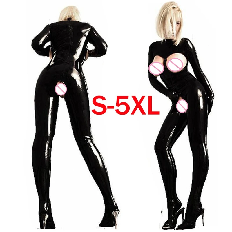 Plus Size 5XL Women Faux Leather Bondage Bodysuit Erotic Open Bust Catsuit Fetish Crotchless Jumpsuit Sexy Cosplay Costumes
Plus Size 5XL Women Faux Leather Bondage Bodysuit Erotic Open Bust Catsuit Fetish Crotchless Jumpsuit Sexy Cosplay Costumes