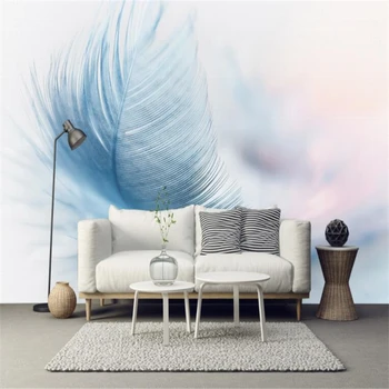 beibehang Custom Mural Photo Fashion Retro Modern Minimalistic Aesthetic Blue Feather TV Background Wallpaper papel de parede 3d
beibehang Custom Mural Photo Fashion Retro Modern Minimalistic Aesthetic Blue Feather TV Background Wallpaper papel de parede 3d