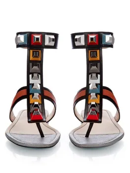 Hot Slingback Gladiators Flats Thong Sandals Ankle Strap Flip flop Zapatos Mujer Slipn on Rivets Sandalias Shoes Woman Size 42
Hot Slingback Gladiators Flats Thong Sandals Ankle Strap Flip flop Zapatos Mujer Slipn on Rivets Sandalias Shoes Woman Size 42