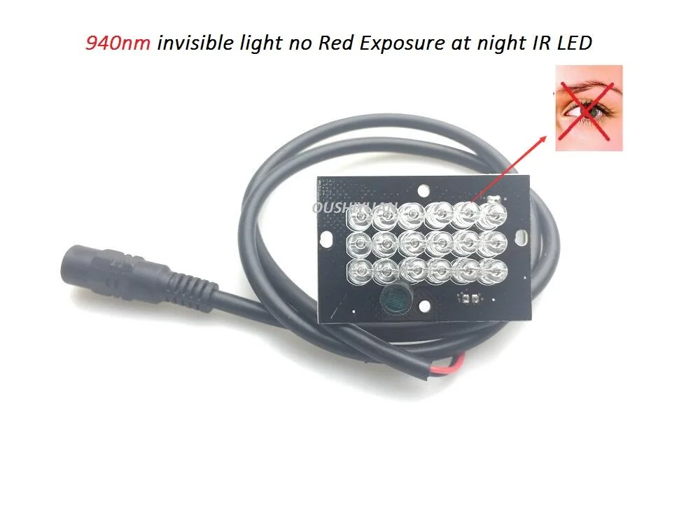 18PCS 940nm IR LED Night Vision Infrared Illuminatoring Board For CCTV Security Camera
18PCS 940nm IR LED Night Vision Infrared Illuminatoring Board For CCTV Security Camera