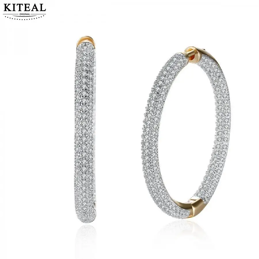 Top Quality Luxury diameter 3.4cm Big Full Paved Cubic Zirconia Creole Hoop Earrings, Romantic Jewelry Gift For Women Brincos
Top Quality Luxury diameter 3.4cm Big Full Paved Cubic Zirconia Creole Hoop Earrings, Romantic Jewelry Gift For Women Brincos
