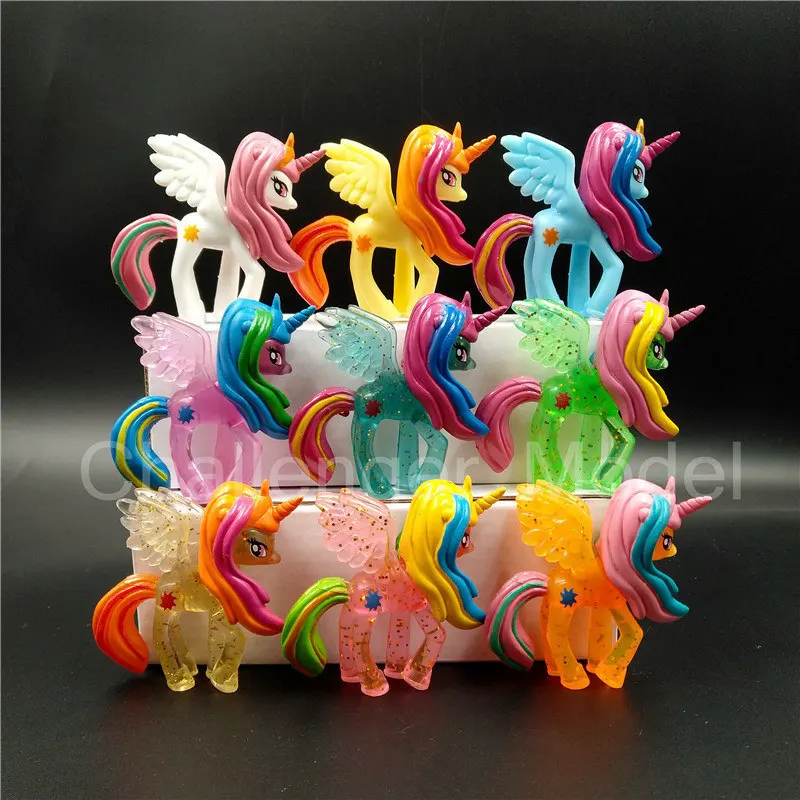 4 Pcs/set 3-5cm Cute Pvc Unicorn Pony Princess Action Figures Toy Doll Earth Ponies Pegasus Alicorn Bat Figure Dolls For Girl
4 Pcs/set 3-5cm Cute Pvc Unicorn Pony Princess Action Figures Toy Doll Earth Ponies Pegasus Alicorn Bat Figure Dolls For Girl