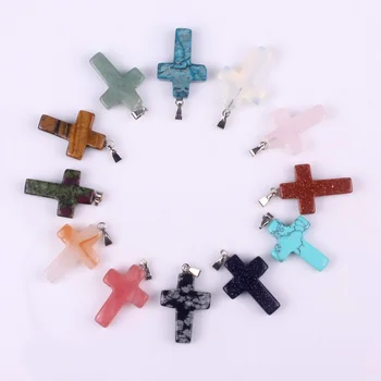 Wholesale 50pcs Fashion Hot Sell Natural Stone Mixed Color Accessories Cross Pendants Charms Fit Necklaces Jewelry Making Free
Wholesale 50pcs Fashion Hot Sell Natural Stone Mixed Color Accessories Cross Pendants Charms Fit Necklaces Jewelry Making Free