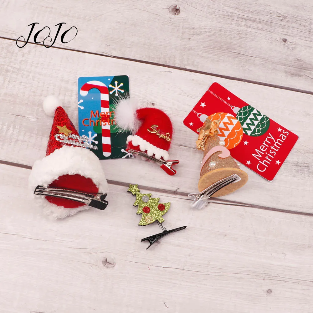JOJO BOWS 2pcs Christmas Hair Clip Christmas Tree Hat Headwear Hair Accessory For Girl Kid Holiday Party Decoration DIY Material
JOJO BOWS 2pcs Christmas Hair Clip Christmas Tree Hat Headwear Hair Accessory For Girl Kid Holiday Party Decoration DIY Material