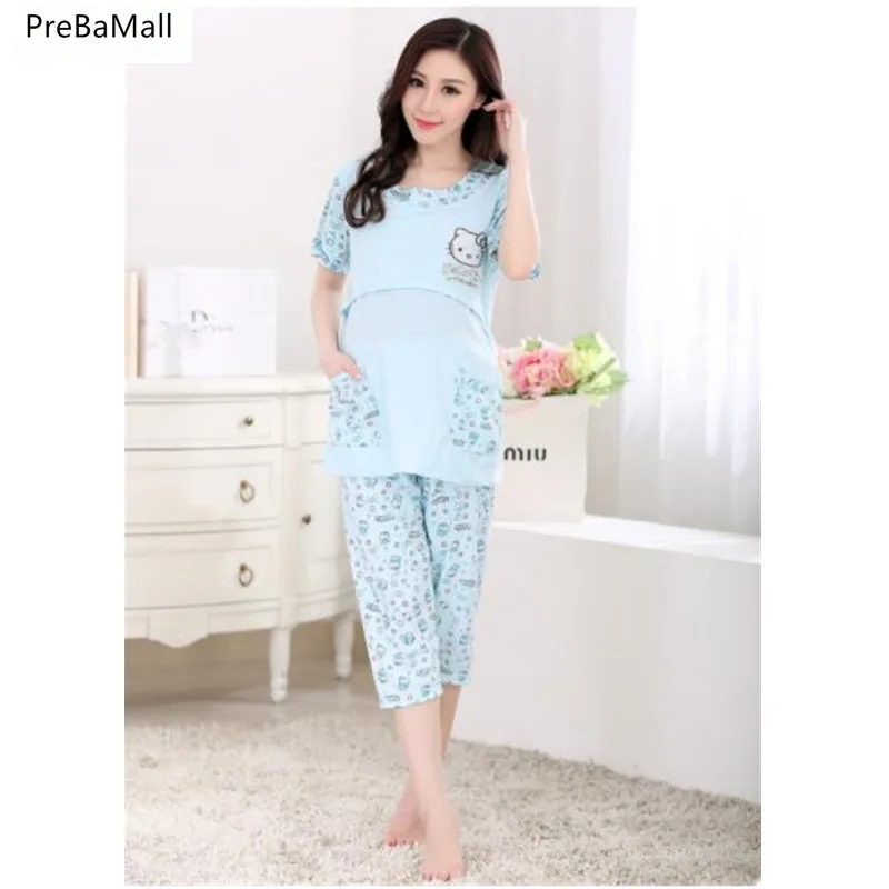 Maternity Nursing Clothes 2019 New Summer Short Sleeve Pajamas For Pregnant Women Cotton Breastfeeding Sleepwear Outerwear D0013
Maternity Nursing Clothes 2019 New Summer Short Sleeve Pajamas For Pregnant Women Cotton Breastfeeding Sleepwear Outerwear D0013