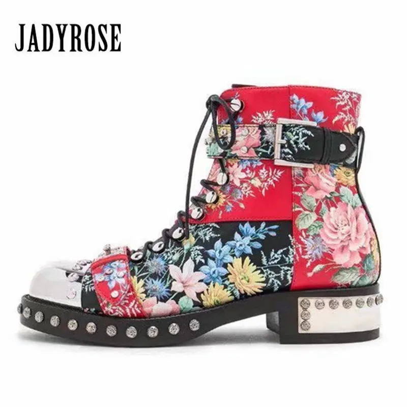 Jady Rose Handsome Rivets Studded Women Ankle Boots Female Autumn Platform Botas Mujer Genuine Leather Lace Up Shoes Woman
Jady Rose Handsome Rivets Studded Women Ankle Boots Female Autumn Platform Botas Mujer Genuine Leather Lace Up Shoes Woman