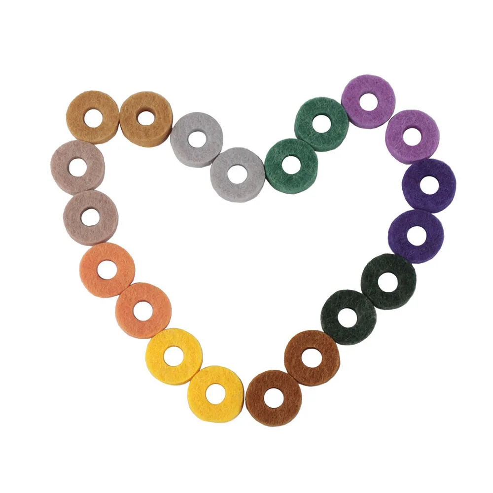 20pcs Colorful Drum Cymbal Stand Felt Washer Pad Replacement Round Soft for Set Cymbals (Random Color Delivery) | Спорт и
