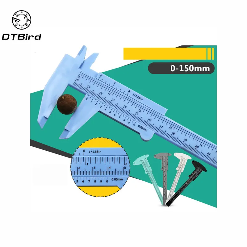 150mm Caliper Plastic Measuring Tool Portable Vernier Caliper Gauge Micrometer Eyebrow Ruler For Home School
150mm Caliper Plastic Measuring Tool Portable Vernier Caliper Gauge Micrometer Eyebrow Ruler For Home School