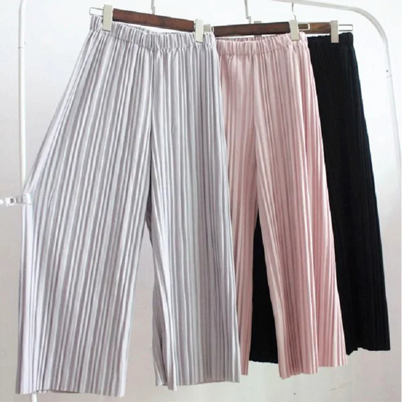 2019 New Summer and Spring Solid Color Womens Pleated Wide Leg Palazzo Pants with Elastic Band of 10 Color Casual Pants
2019 New Summer and Spring Solid Color Womens Pleated Wide Leg Palazzo Pants with Elastic Band of 10 Color Casual Pants