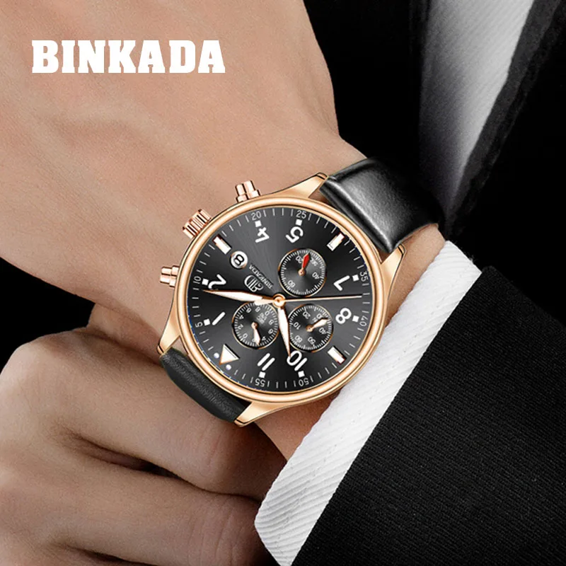 Relojes BINKADA Fashion Business Men Luxury Brand Quartz Watch Mens Waterproof Sport Chronograph Watches Man relogio masculino
Relojes BINKADA Fashion Business Men Luxury Brand Quartz Watch Mens Waterproof Sport Chronograph Watches Man relogio masculino