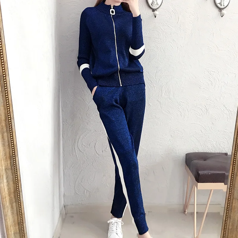 Spring Autumn Winter Women's Suit Knitted Zipper Sweaters + Long Pant 2 Piece Women Set Casual Jumper Tracksuit WS136
Spring Autumn Winter Women's Suit Knitted Zipper Sweaters + Long Pant 2 Piece Women Set Casual Jumper Tracksuit WS136